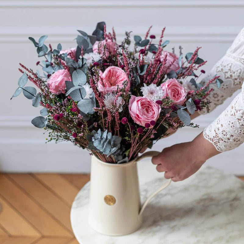 Bouquet de fleurs stabilisées