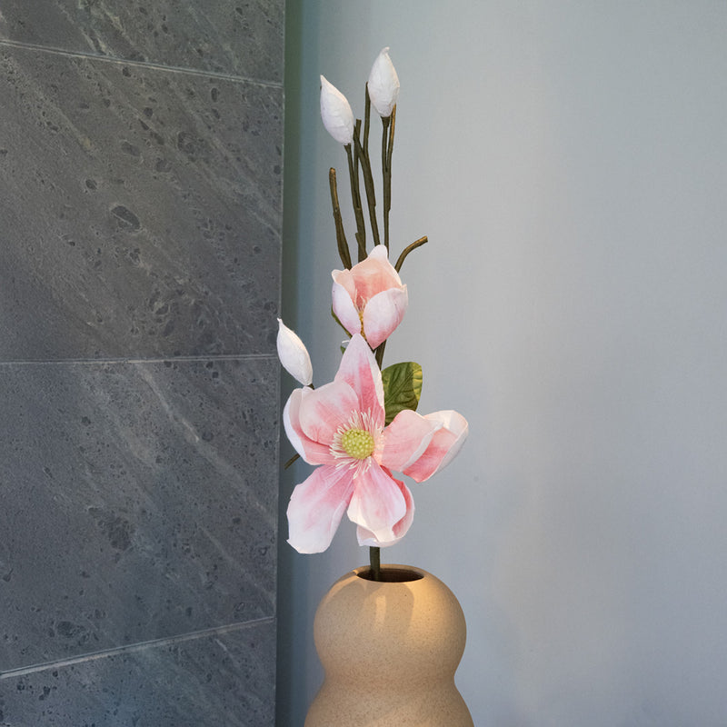 Magnolia en papier blanc et rose flowrette