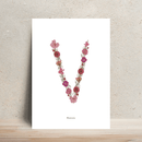 Affiche A4 herbier lettre rose