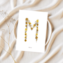 Carte postale herbier lettre jaune