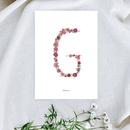 Affiche A5 herbier lettre rose