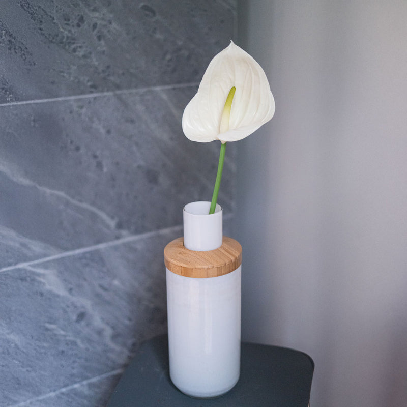 Flowrette-Kunstblumen. Anthurium-Flowrette-Creme