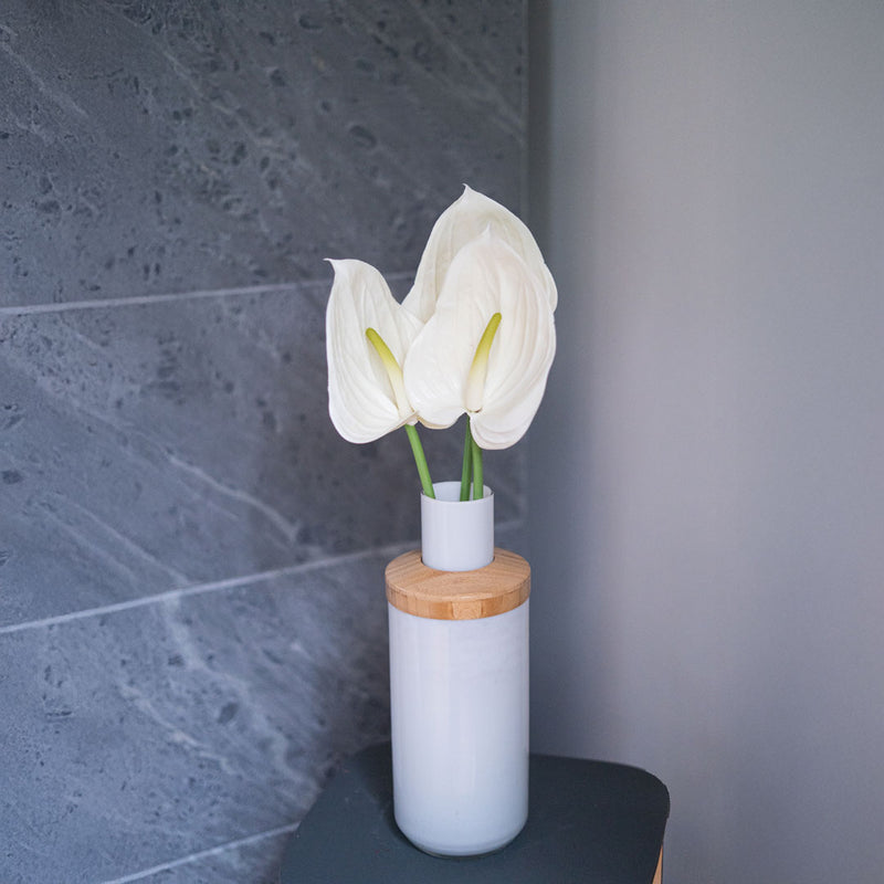 Flowrette-Kunstblumen. Anthurium-Flowrette-Creme