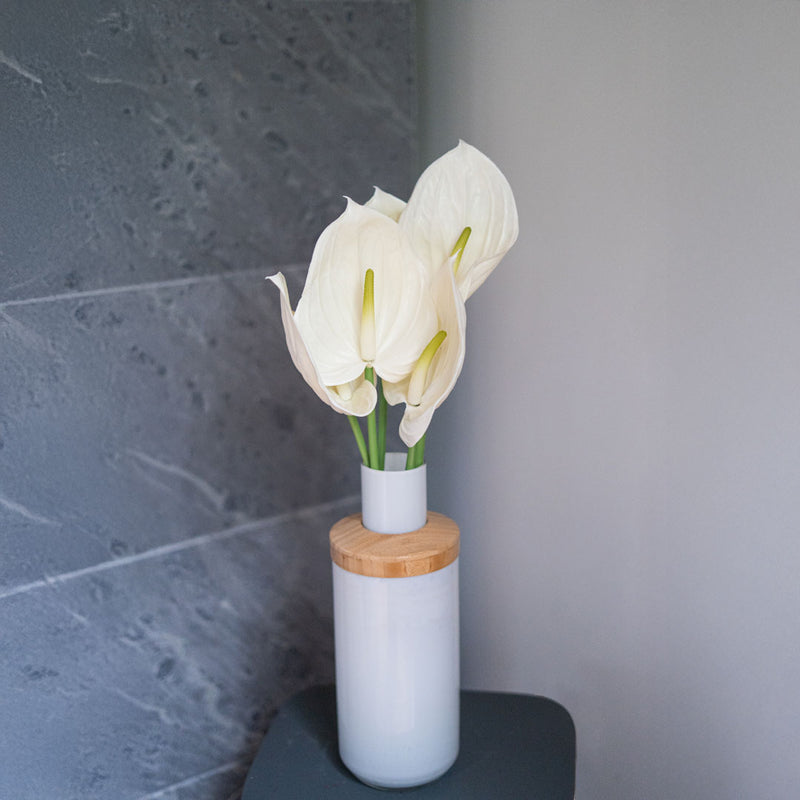 Flowrette-Kunstblumen. Anthurium-Flowrette-Creme