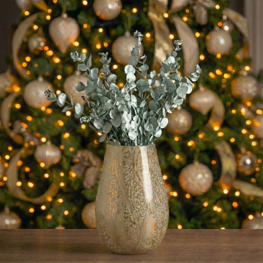 Eukalyptus-Espiral-Stiefel in Metallic-Türkis