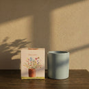 Glitzernde blaue Liebeskerze