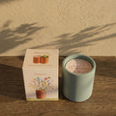 Glitzernde blaue Liebeskerze