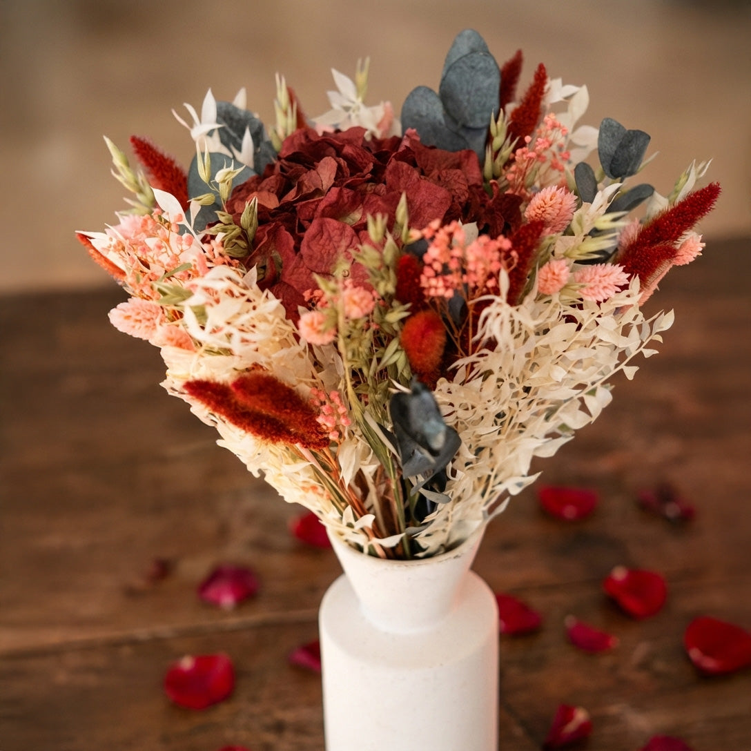 Saint Valentin bouquet de fleurs séchées Flowrette