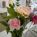 Bouquet Eleanor fleurs artificielles, composition florale réaliste, déco intérieure, sans entretien