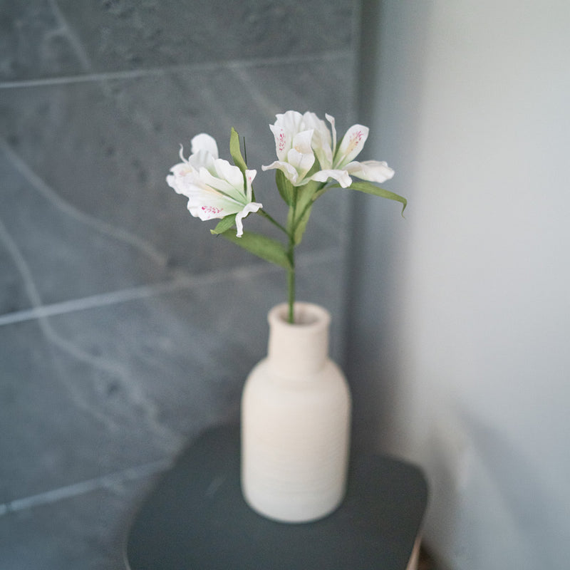 Inka-Lilien in weißem und grünem Papier