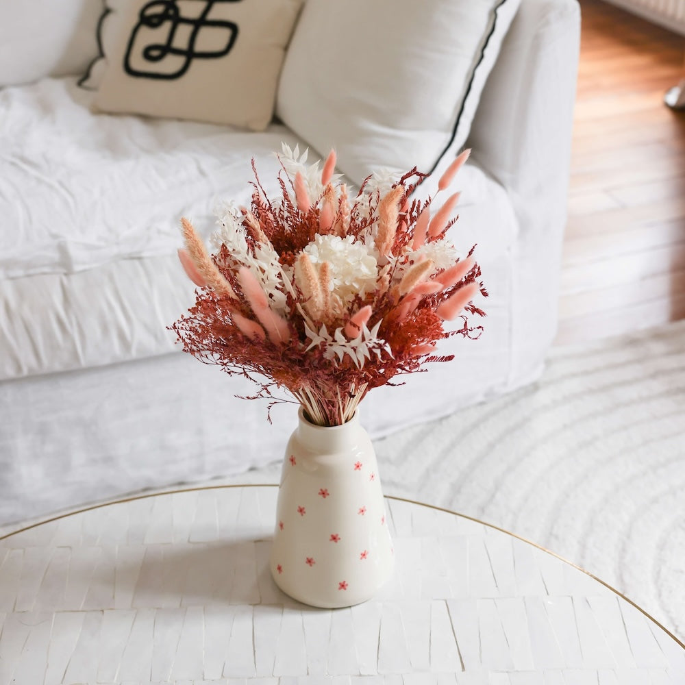 Bouquet fleurs séchées et stabilisées Basile