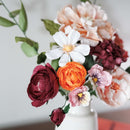 Bouquet fleurs en papier Seurat