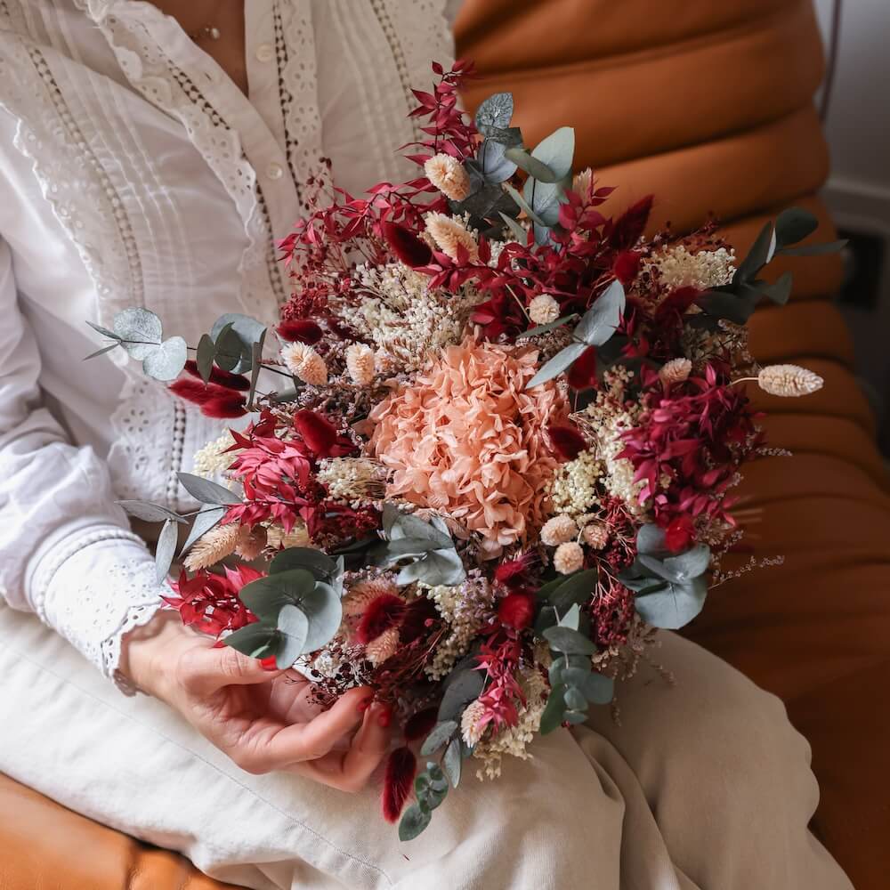 Bouquet fleurs séchées et stabilisées Oscar
