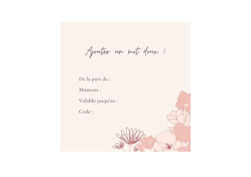 Flowrette -Geschenkkarte