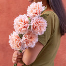 fleur-papier-flowrette-dalia-corail-colore