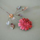 Fleur en laiton Kalika corail