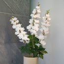 Flowrette delphinium blanc fleur artificielle real touch