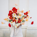 Weiße künstliche Mohn