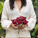 Rose queen en papier bordeaux