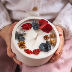 Weihnachtsblumenkerze