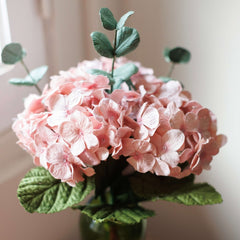 Pink Horteia Paper Bouquet