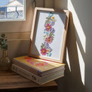 herbier-fait-main-fleurs-bleues-roses