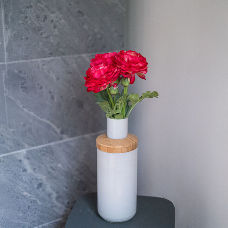 Flowrette-Kunstblumen. Ranunkeln-Fuchsia-Flowrette