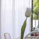Tulipe perroquet blanche artificielle, fleur décorative, fausse tulipe réaliste, fleur blanche synthétique, déco florale Flowrette