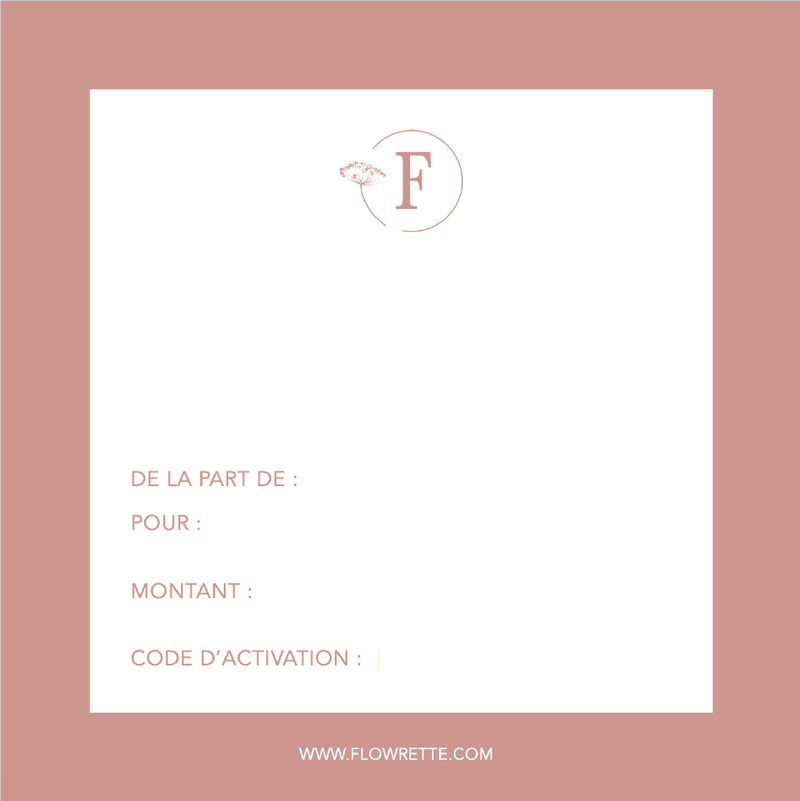 Flowrette -Geschenkkarte