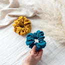 chouchou-gaze-coton-bleu-jaune